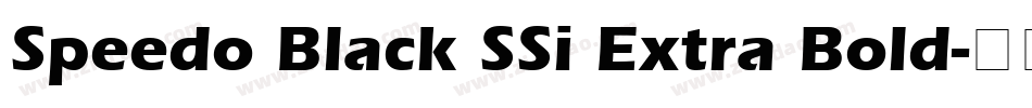 Speedo Black SSi Extra Bold字体转换